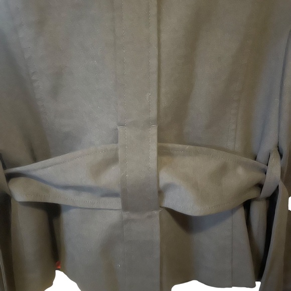 EDIT by Jeanne Beker| Wide Collar Belted Lined Black Jacket SZ 12 EUC - Picture 6 of 9